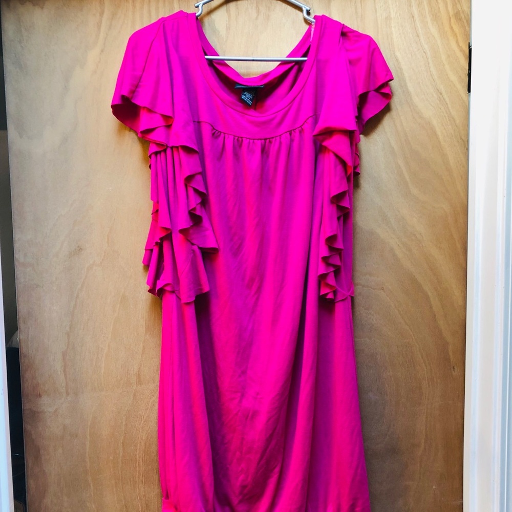 Torrid Dress with Flounce Pink